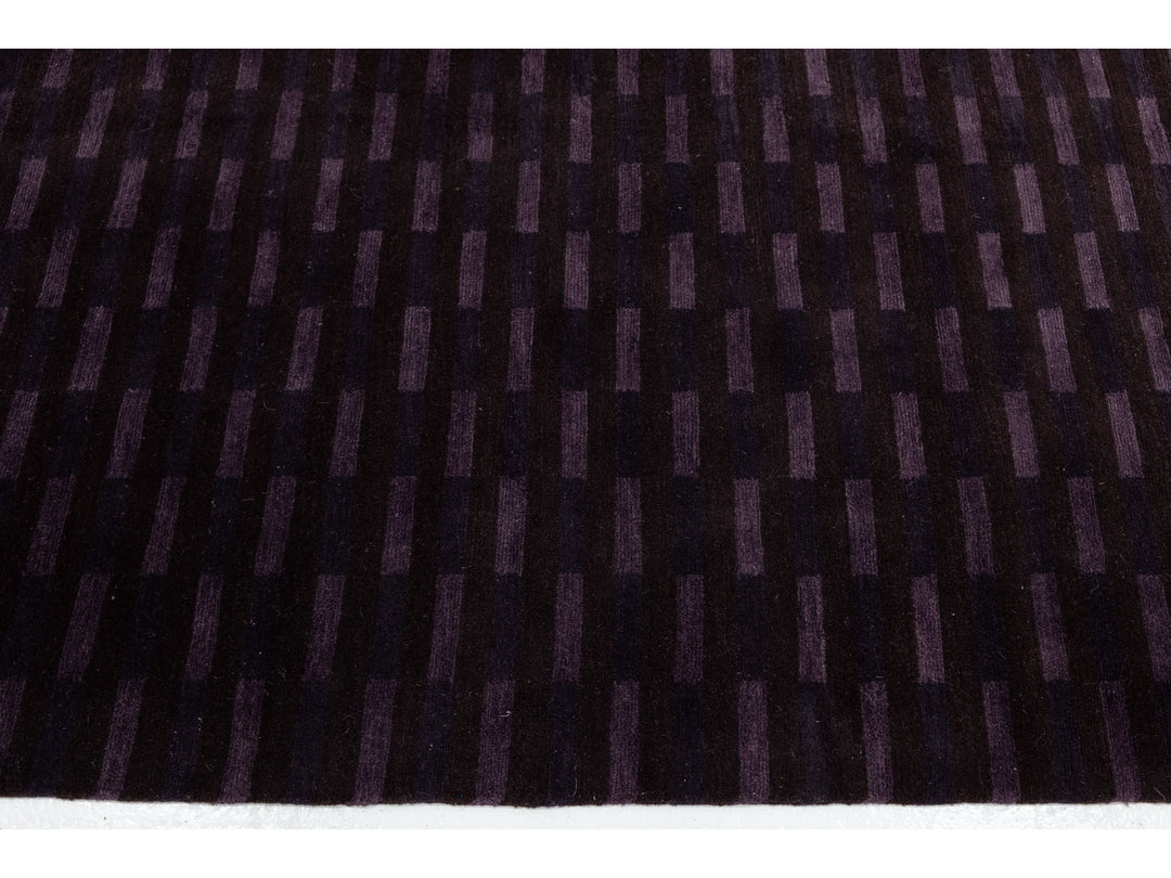 Modern Tibetan Wool and Silk Rug 10 X 13