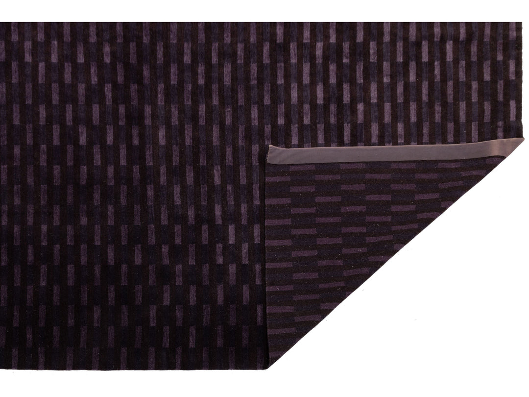 Modern Tibetan Wool and Silk Rug 10 X 13