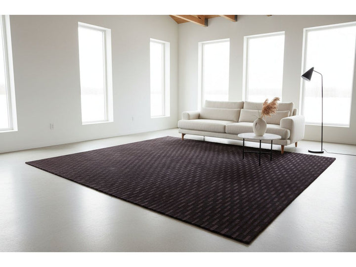 Modern Tibetan Wool and Silk Rug 10 X 13