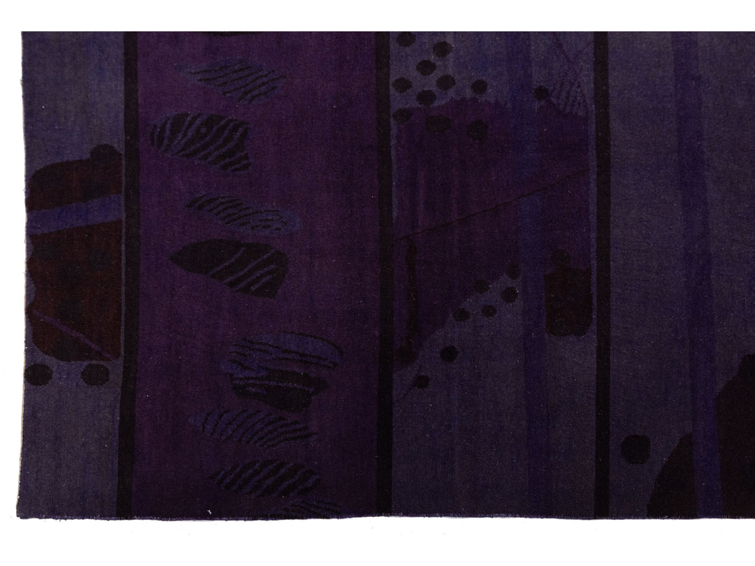 Modern Tibetan Wool and Silk Square Rug 9 X 9