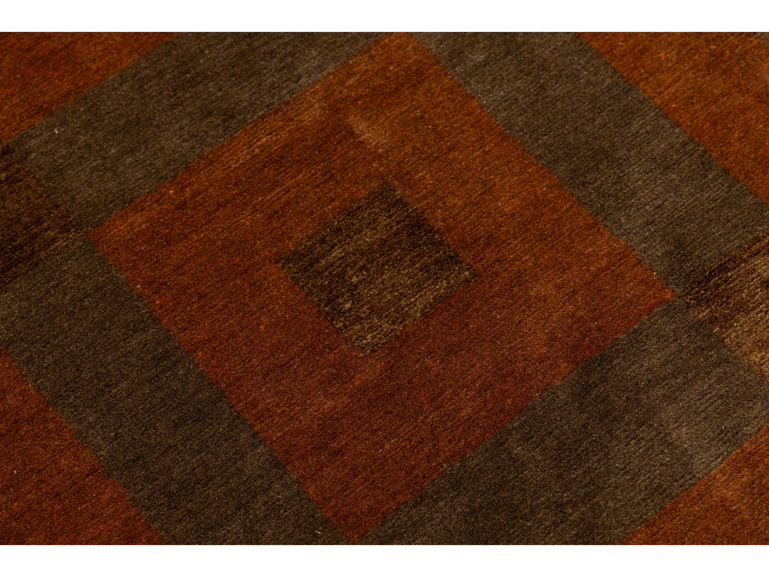 Modern Tibetan Wool and Silk Rug 13 X 16