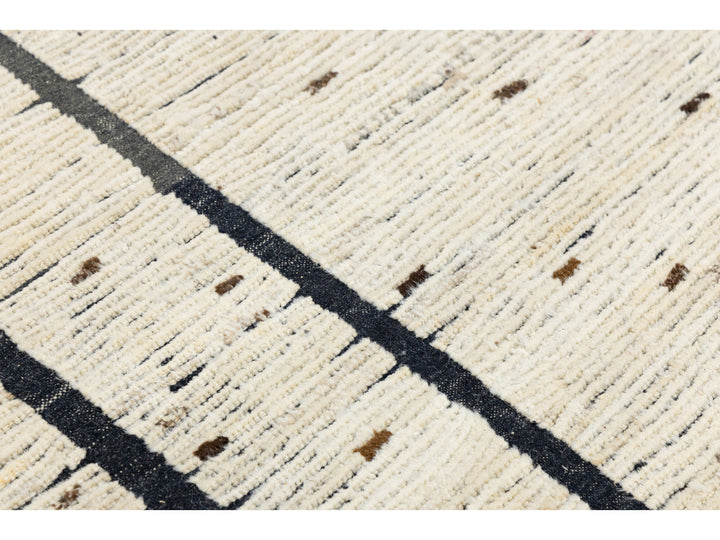 Modern Moroccan Wool Rug 11 X 14