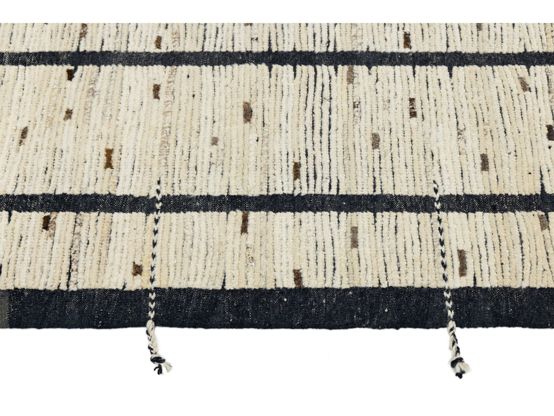 Modern Moroccan Wool Rug 11 X 14