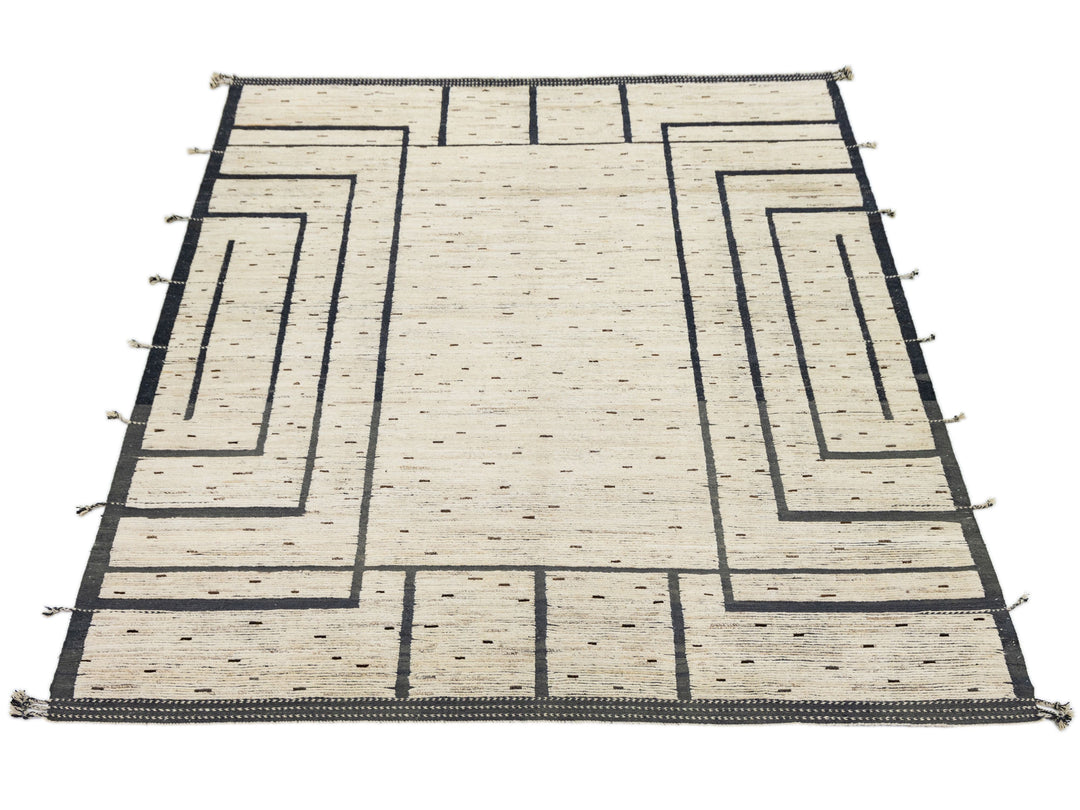 Modern Moroccan Wool Rug 11 X 14