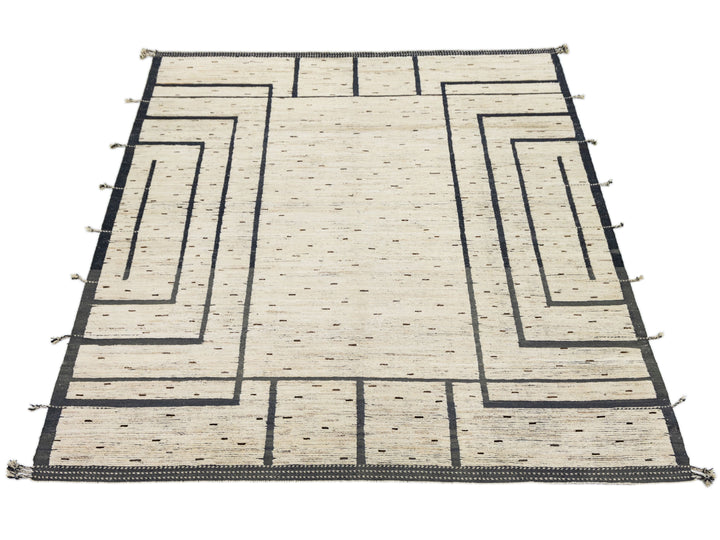 Modern Moroccan Wool Rug 11 X 14