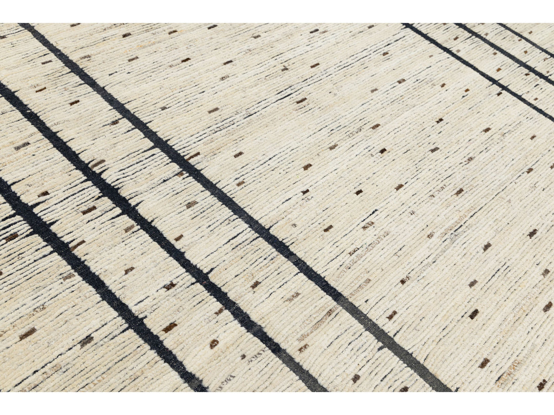 Modern Moroccan Wool Rug 11 X 14