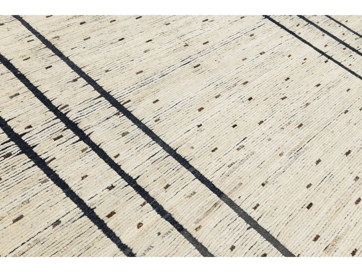 Modern Moroccan Wool Rug 11 X 14