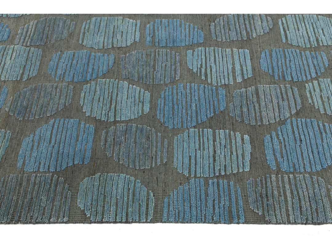 Modern Moroccan Wool Rug 12 X 15