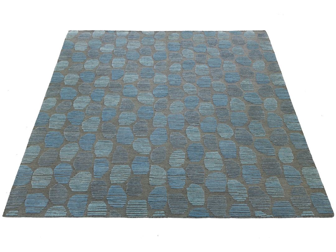 Modern Moroccan Wool Rug 12 X 15