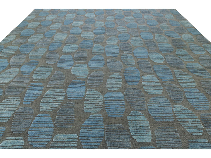 Modern Moroccan Wool Rug 12 X 15