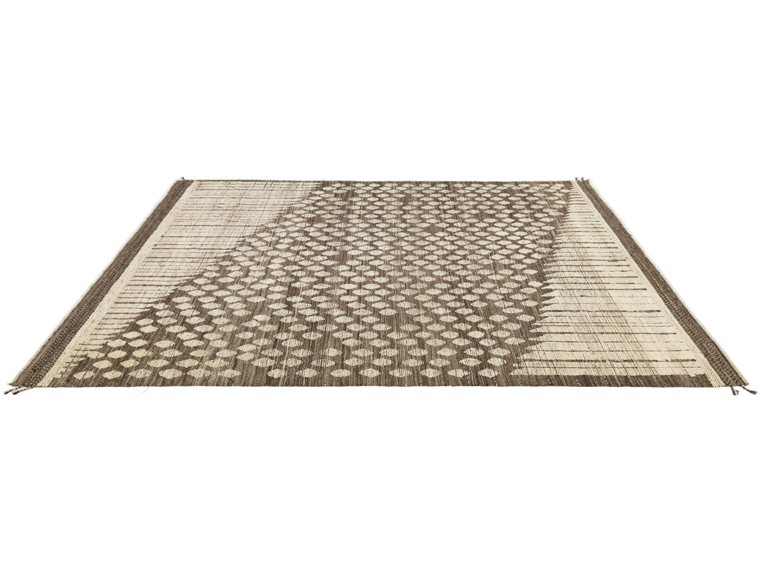 Modern Moroccan Wool Rug 12 X 15