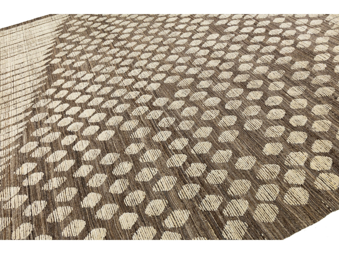 Modern Moroccan Wool Rug 12 X 15