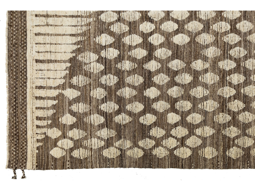 Modern Moroccan Wool Rug 12 X 15