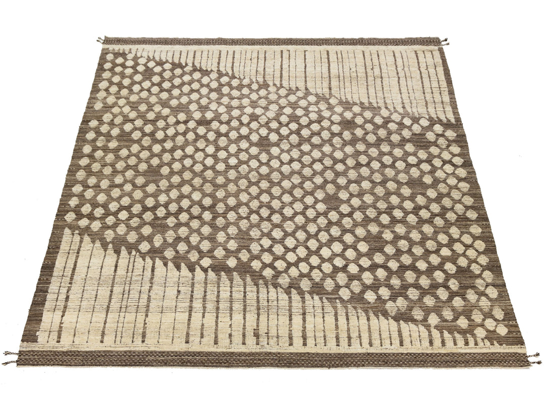Modern Moroccan Wool Rug 12 X 15