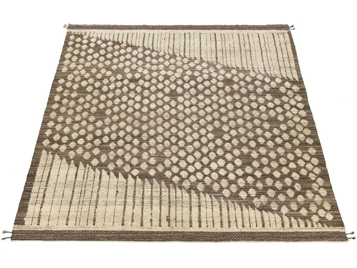 Modern Moroccan Wool Rug 12 X 15