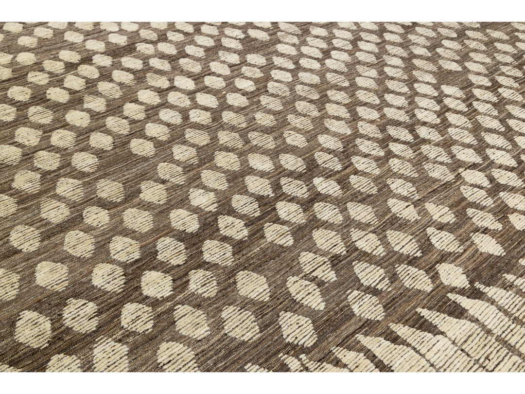 Modern Moroccan Wool Rug 12 X 15