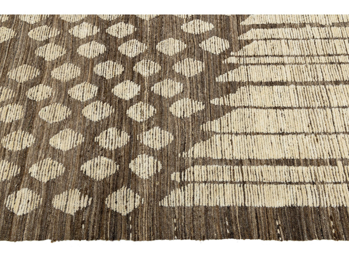 Modern Moroccan Wool Rug 12 X 15