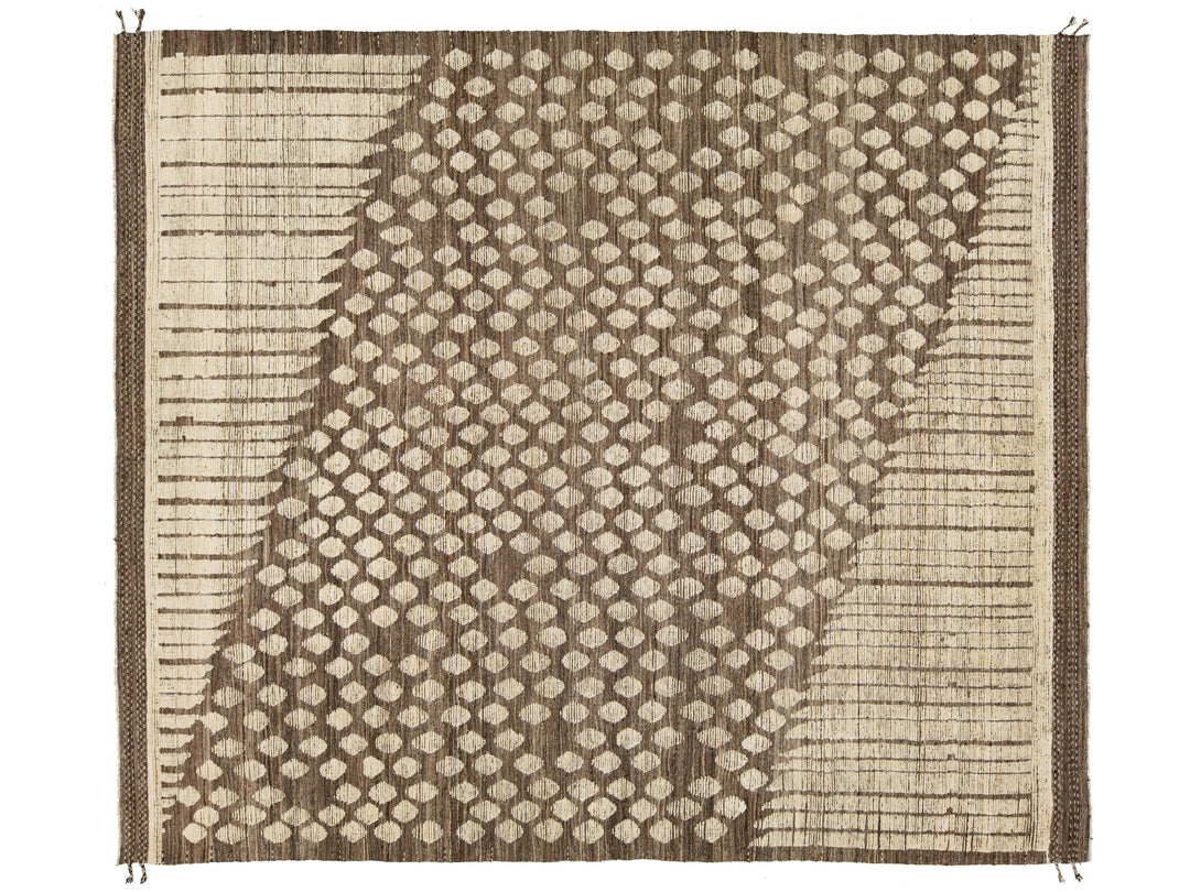 Modern Moroccan Wool Rug 12 X 15