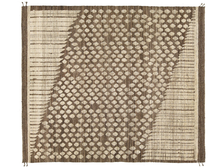 Modern Moroccan Wool Rug 12 X 15