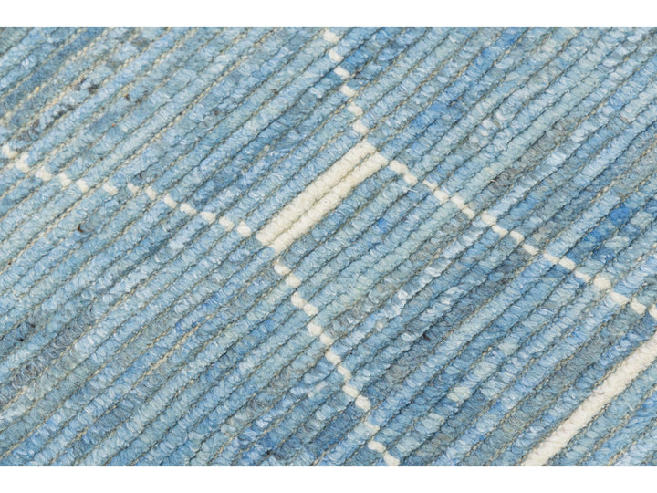 Modern Moroccan Wool Rug 10 X 14