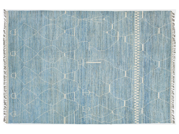 Modern Moroccan Wool Rug 10 X 14