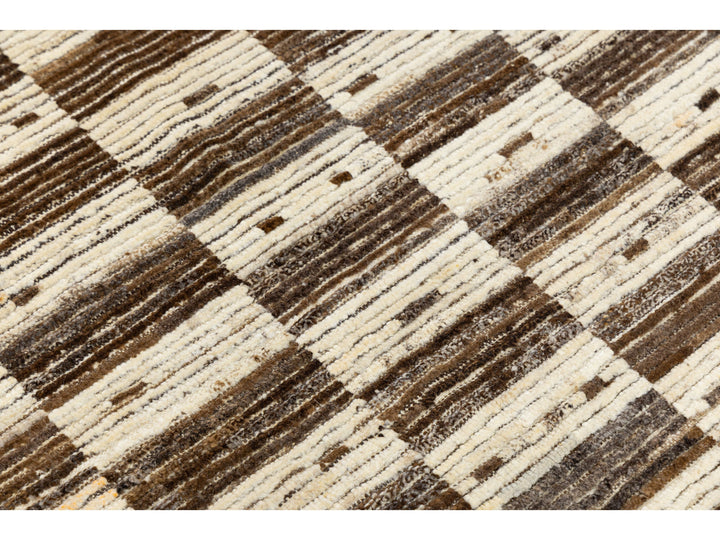 Modern Moroccan Wool Rug 10 X 14