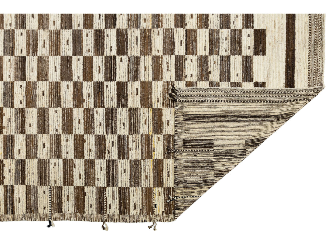 Modern Moroccan Wool Rug 10 X 14