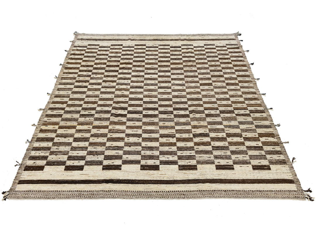 Modern Moroccan Wool Rug 10 X 14