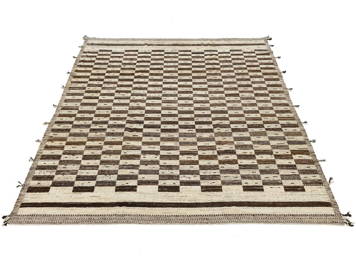 Modern Moroccan Wool Rug 10 X 14
