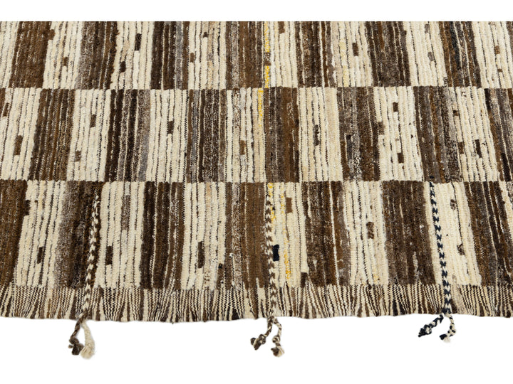 Modern Moroccan Wool Rug 10 X 14