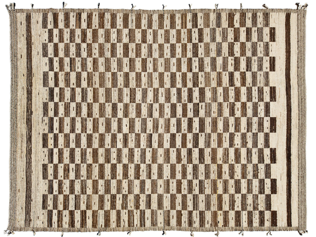 Modern Moroccan Wool Rug 10 X 14