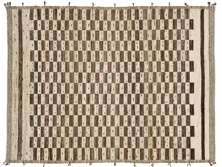 Modern Moroccan Wool Rug 10 X 14