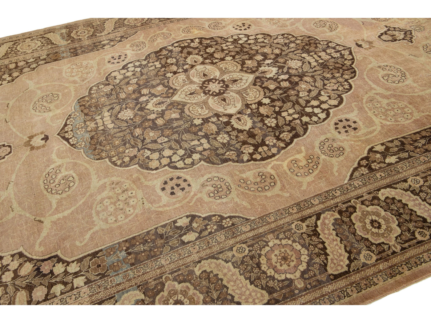 Antique Tabriz Wool Rug 10 X 13