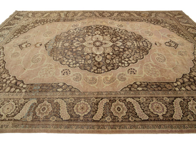 Antique Tabriz Wool Rug 10 X 13