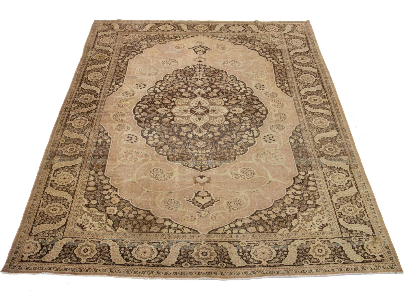 Antique Tabriz Wool Rug 10 X 13