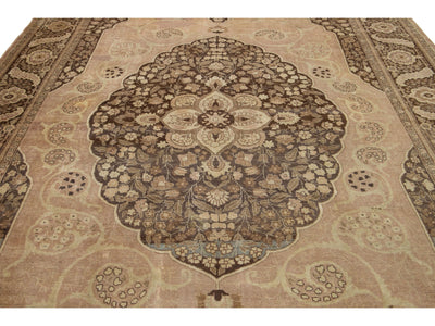 Antique Tabriz Wool Rug 10 X 13