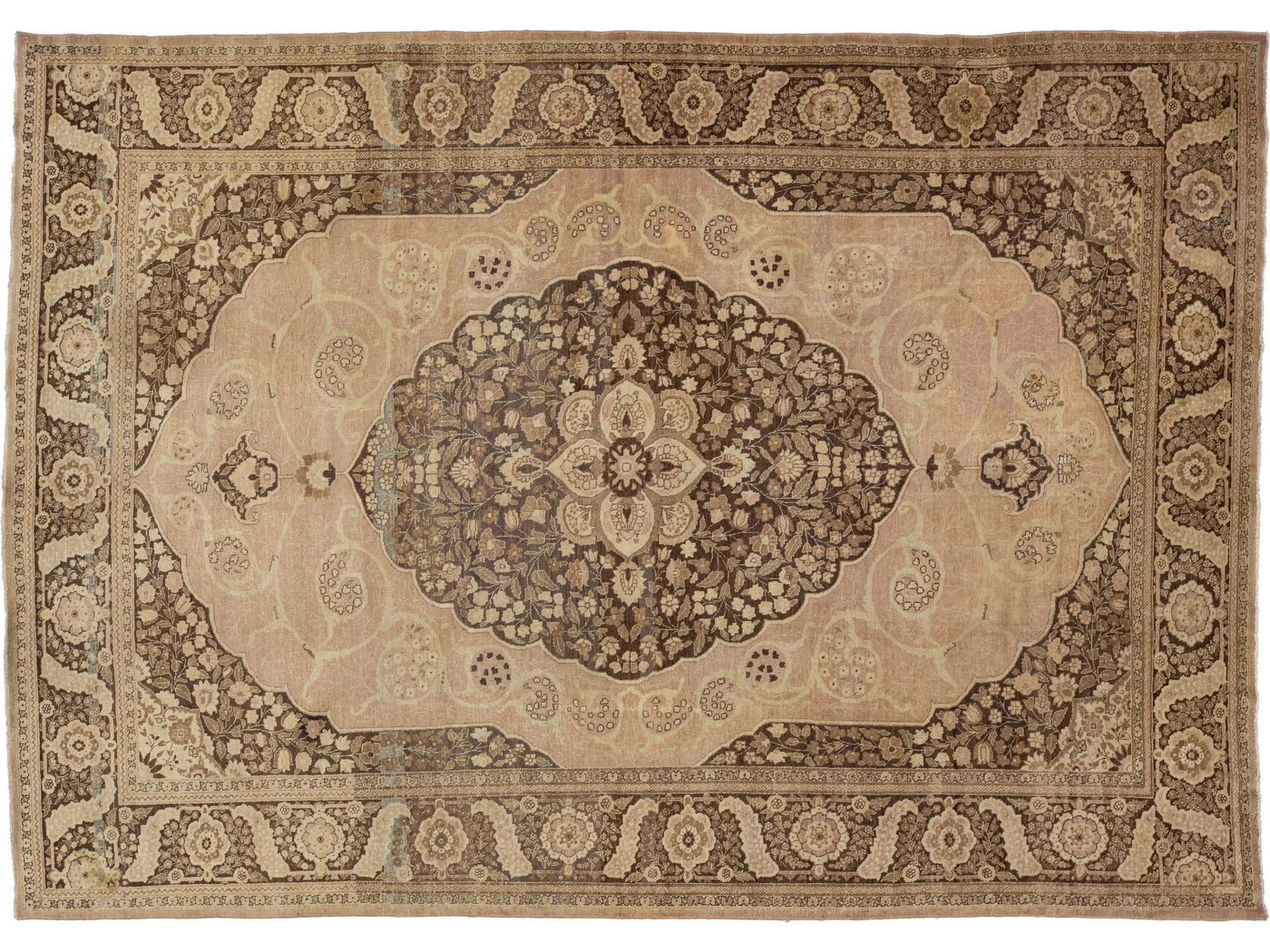 Antique Tabriz Wool Rug 10 X 13