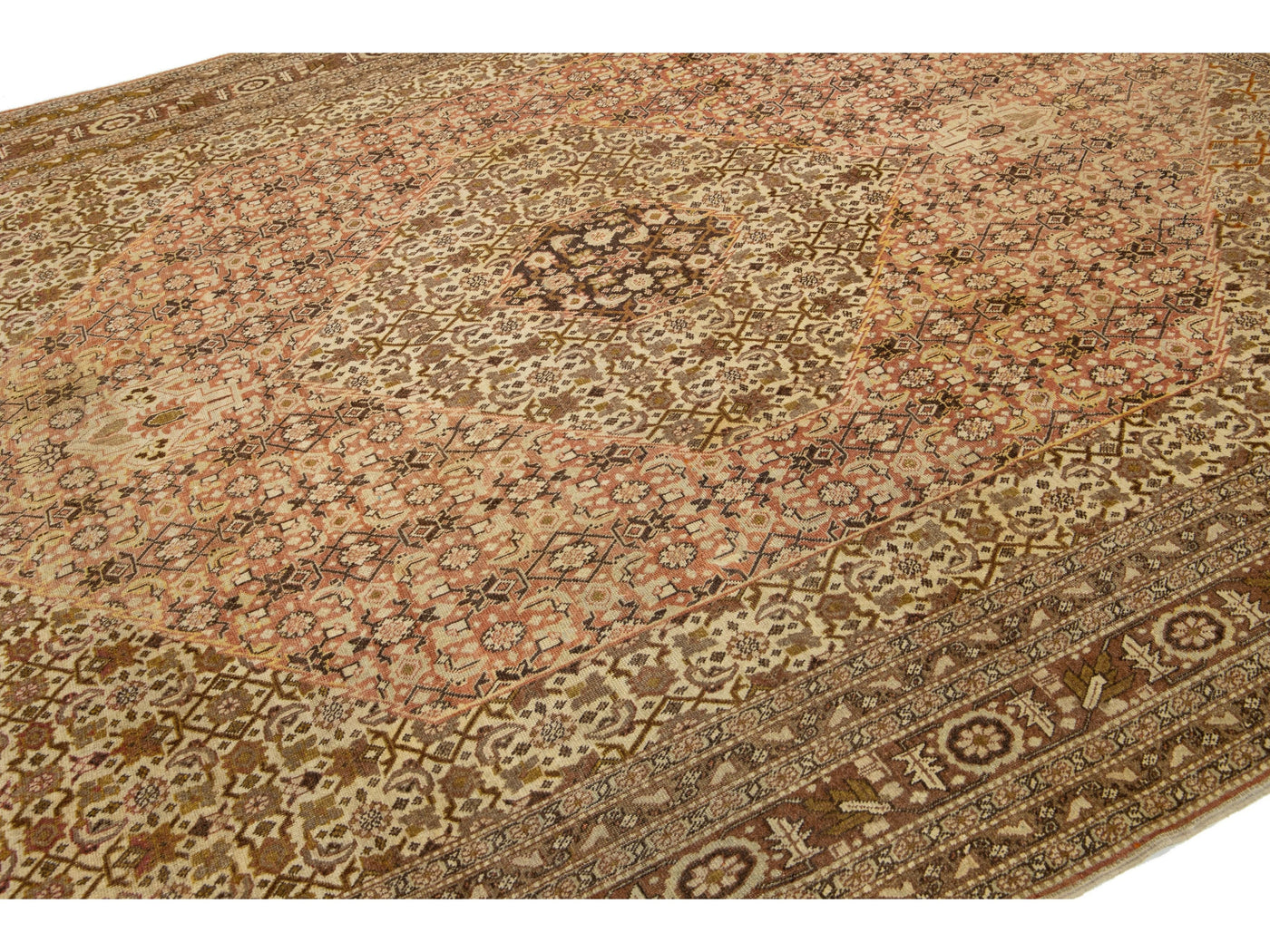 Antique Tabriz Wool Rug 10 X 12