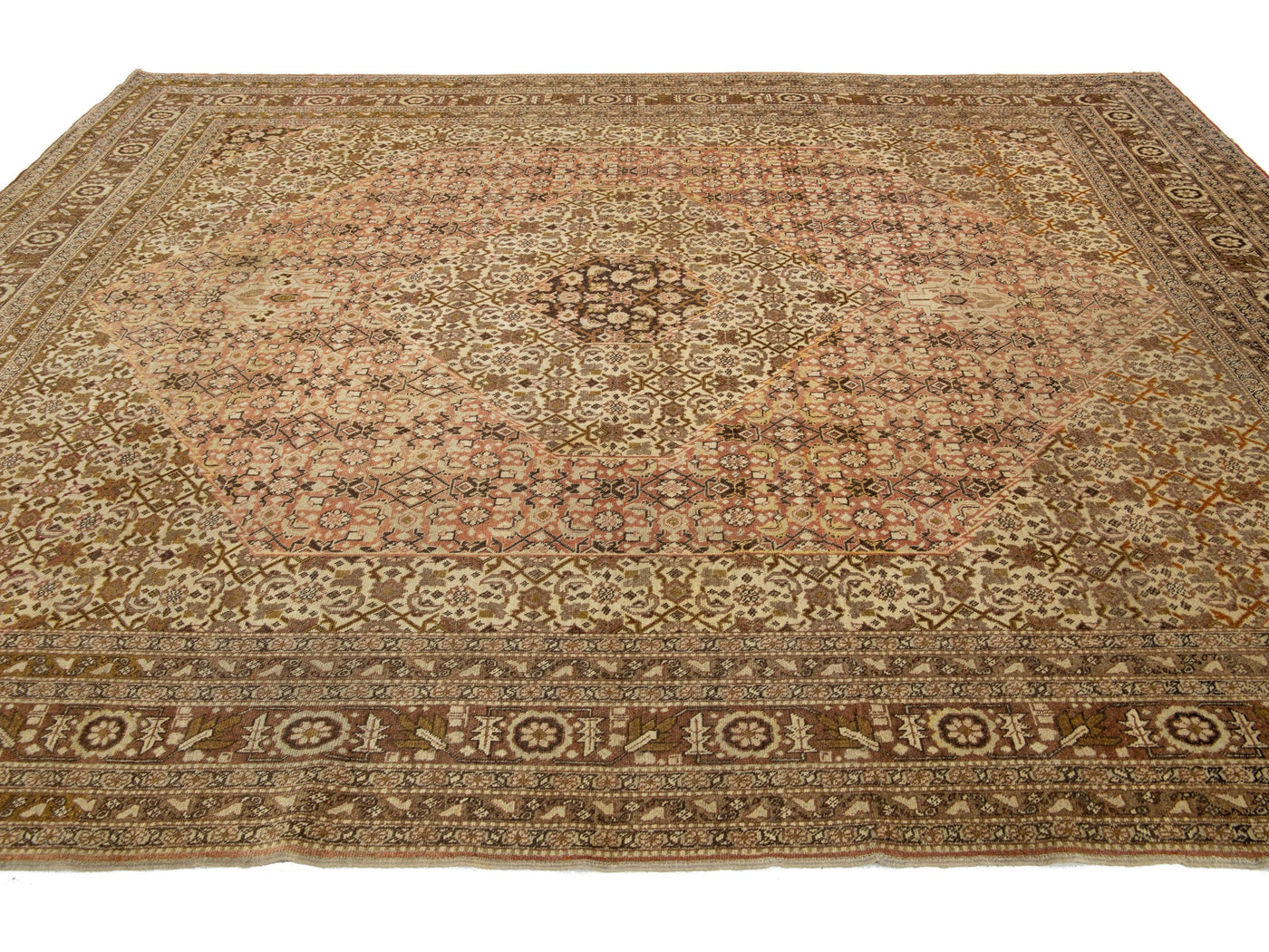 Antique Tabriz Wool Rug 10 X 12