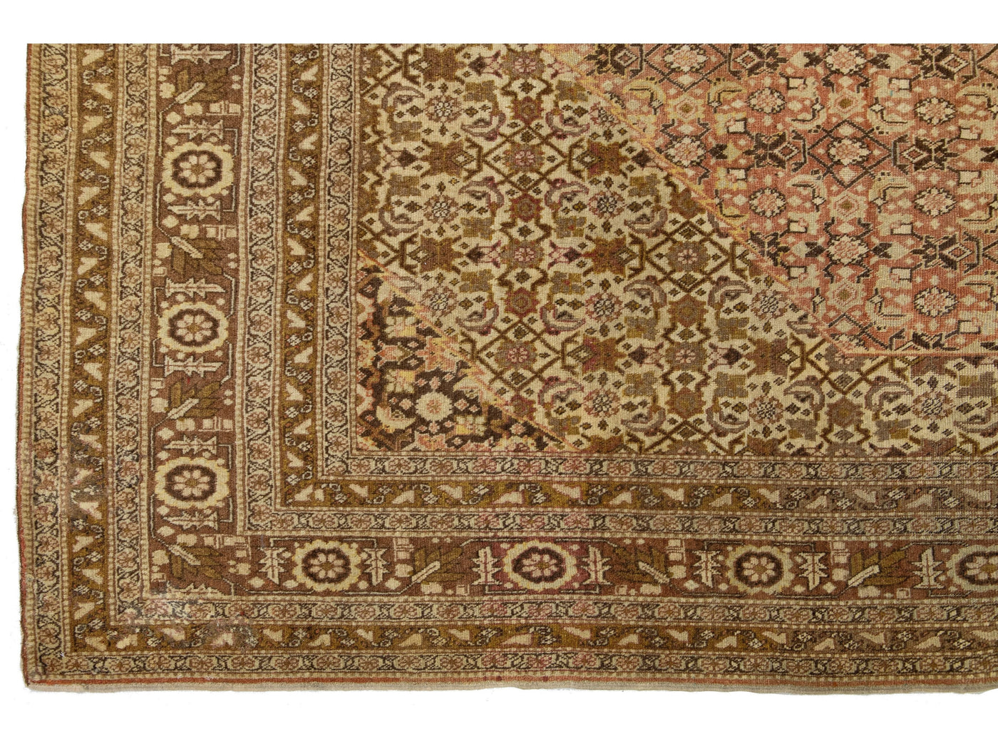 Antique Tabriz Wool Rug 10 X 12