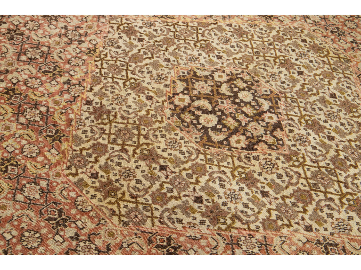 Antique Tabriz Wool Rug 10 X 12