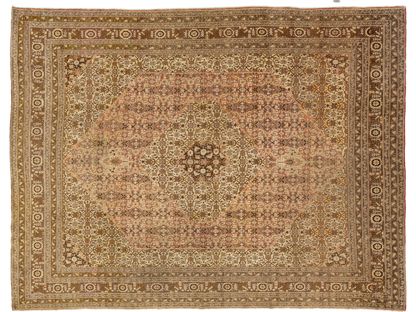 Antique Tabriz Wool Rug 10 X 12