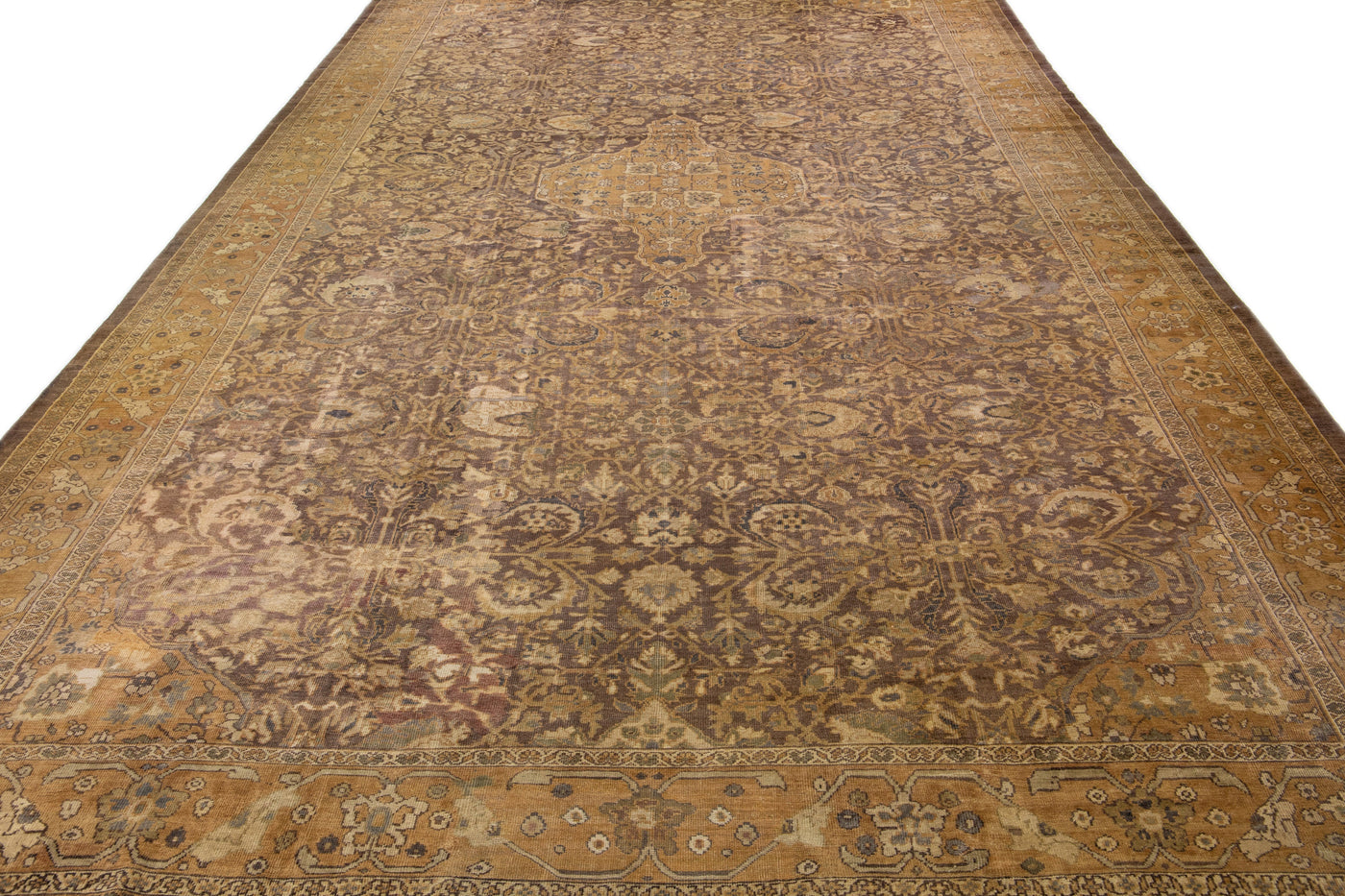 Antique Sultanabad Wool Rug 13 X 22