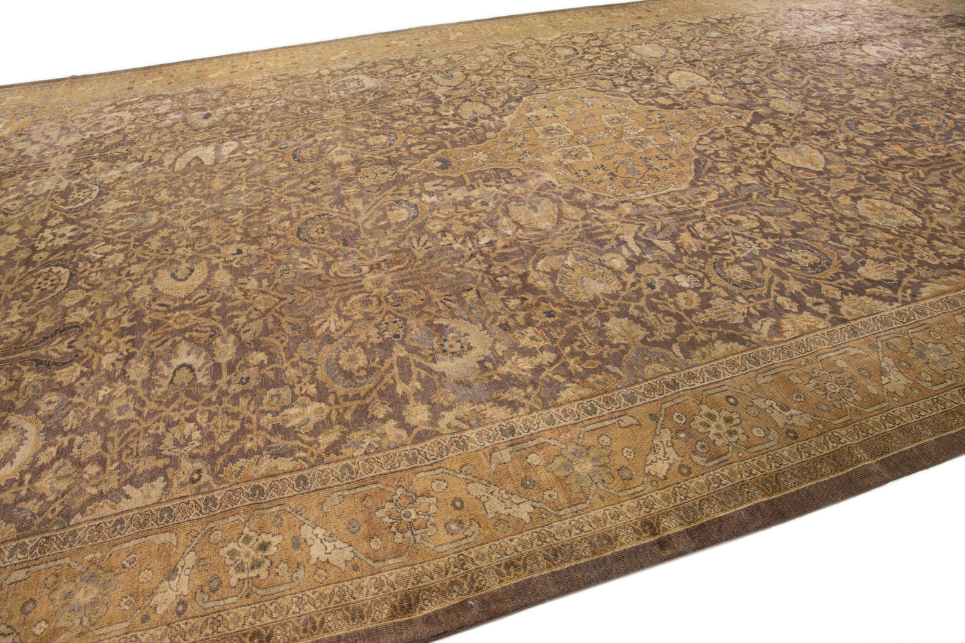 Antique Sultanabad Wool Rug 13 X 22