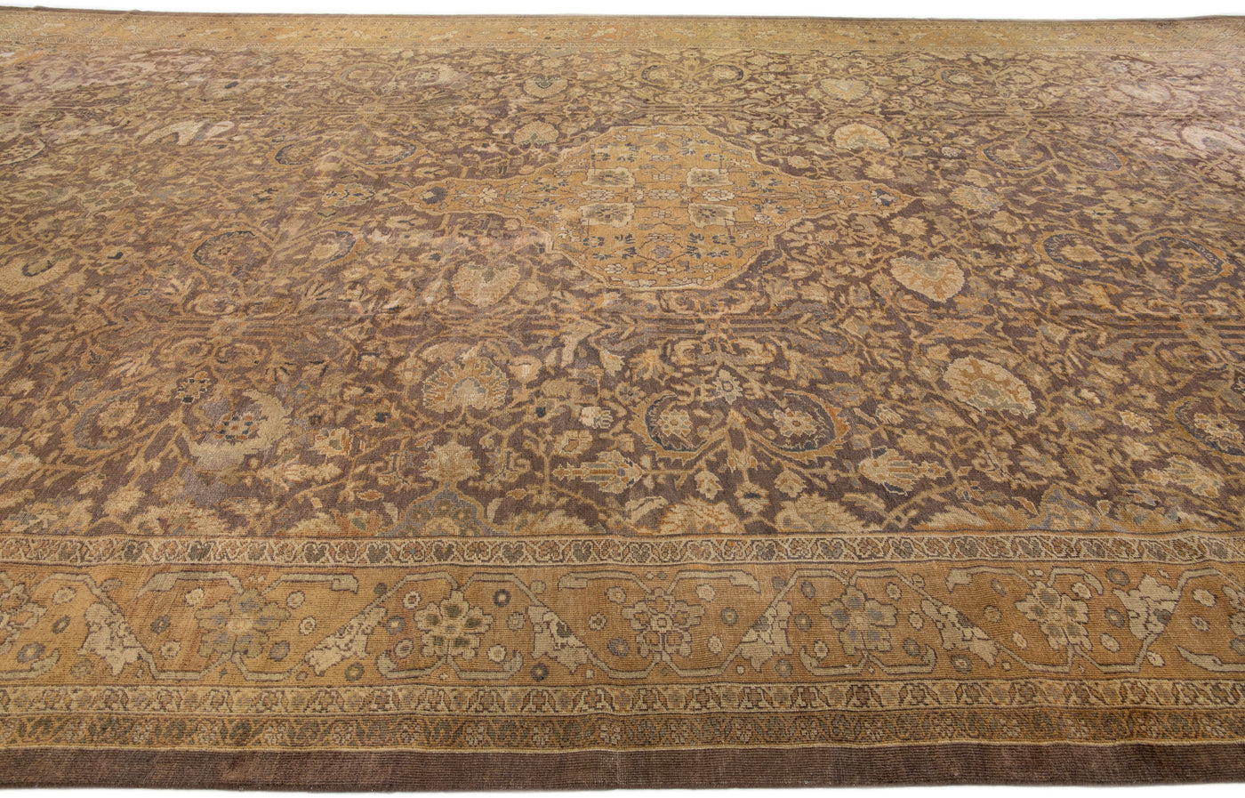 Antique Sultanabad Wool Rug 13 X 22