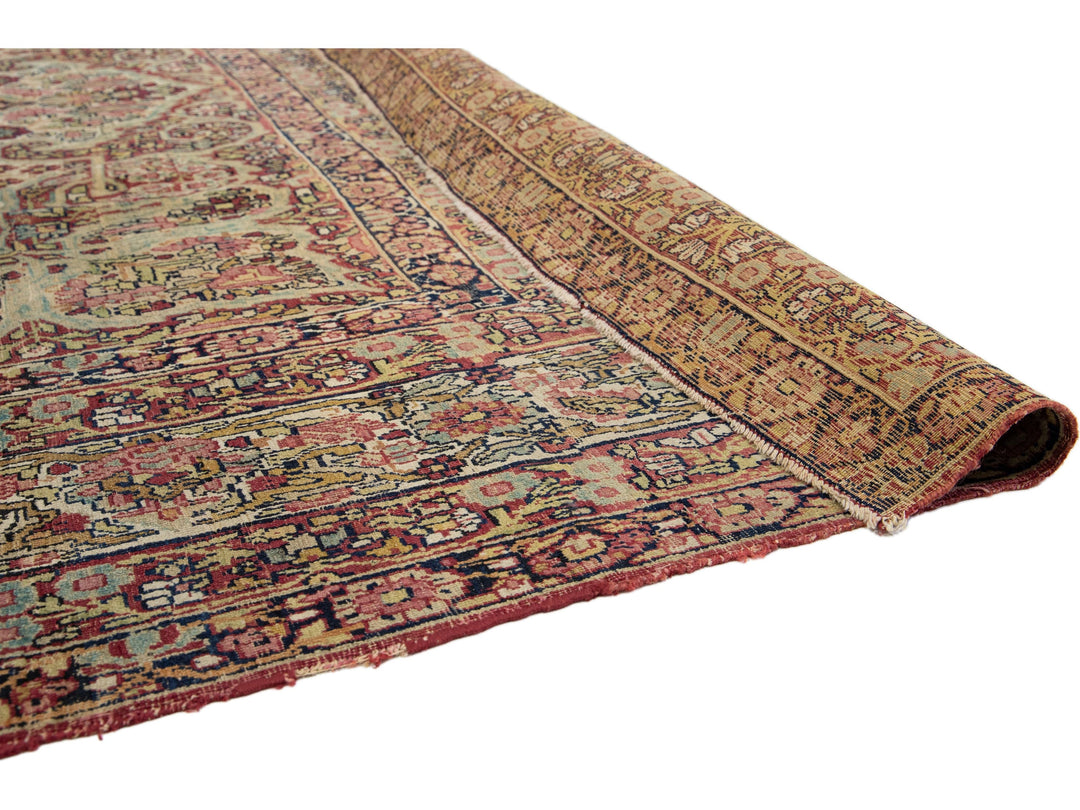 Antique Kerman Wool Rug  10 X 13