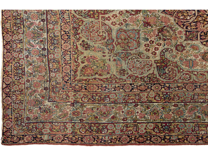 Antique Kerman Wool Rug  10 X 13