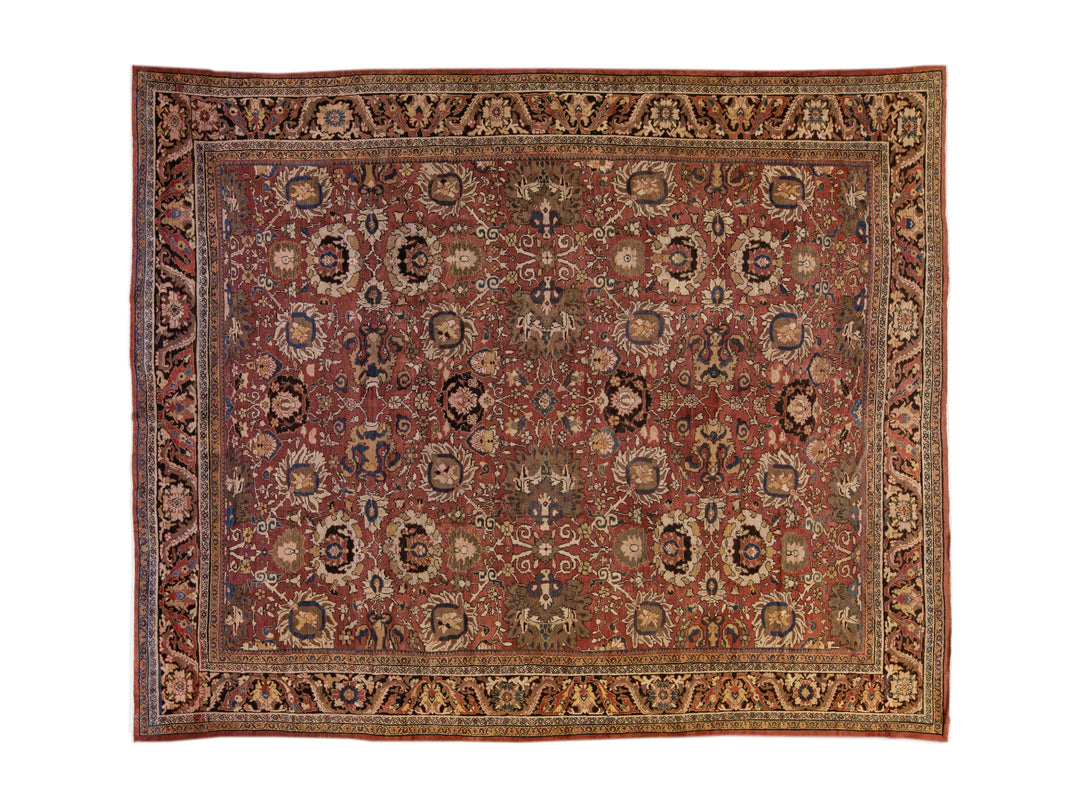 Antique Sultanabad Wool Rug 14 X 17