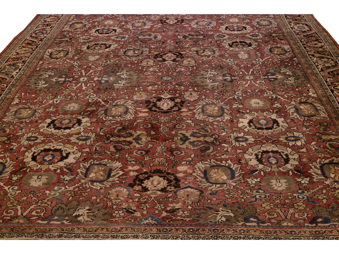 Antique Sultanabad Wool Rug 14 X 17