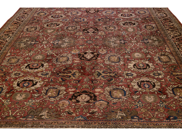 Antique Sultanabad Wool Rug 14 X 17